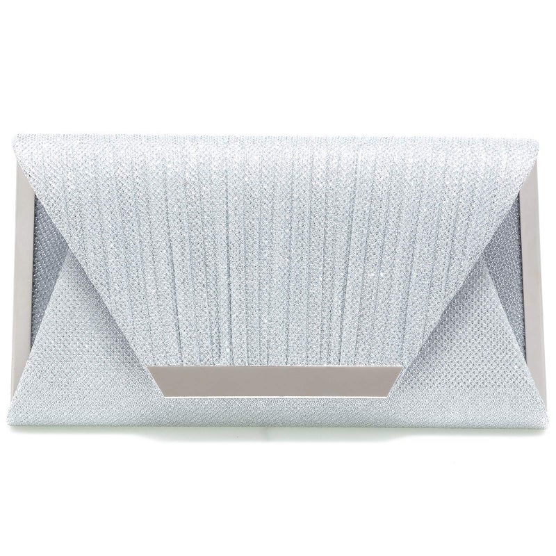 Mihawk silver clutches and evening bags clutch purses for women evening bags and clutches for women evening(Silver) - Image 2